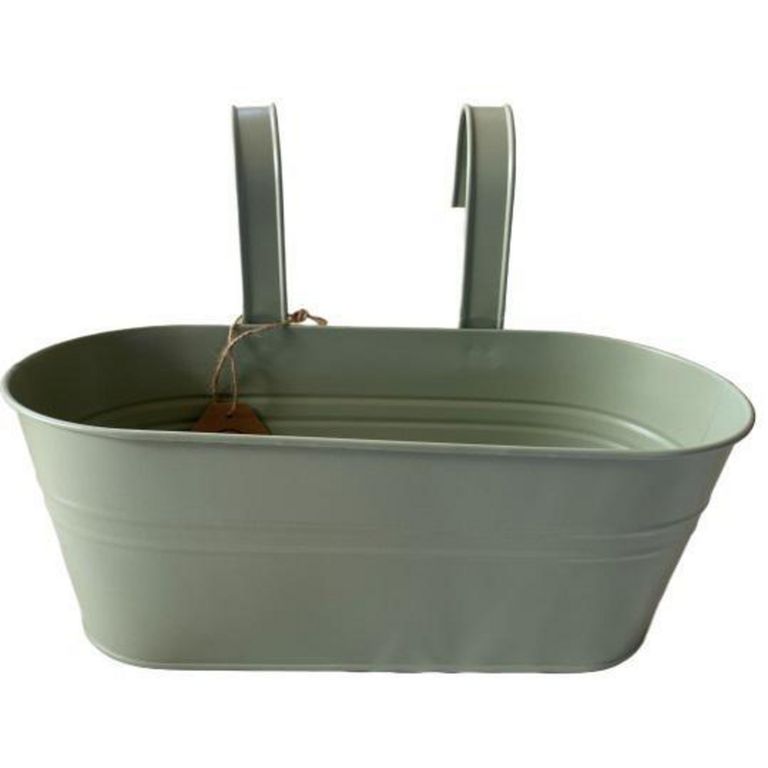 Macetero para Baranda de Metal 24x15 cm Verde