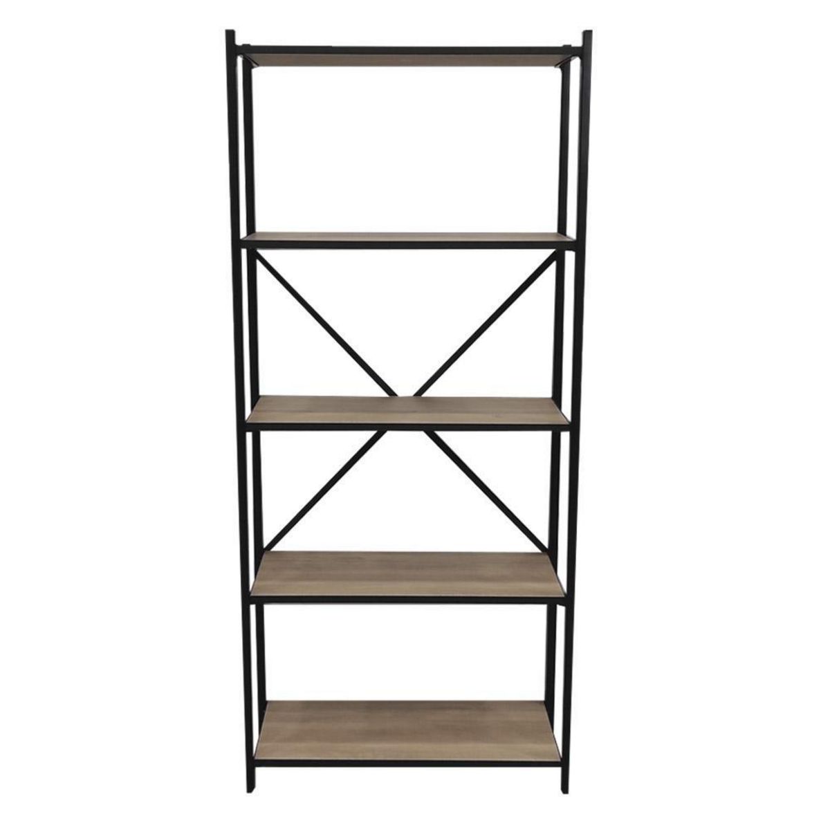 AGM - Estante Acero 5 Nivel(es) 30x10.5x150 cm Negro/Jerez