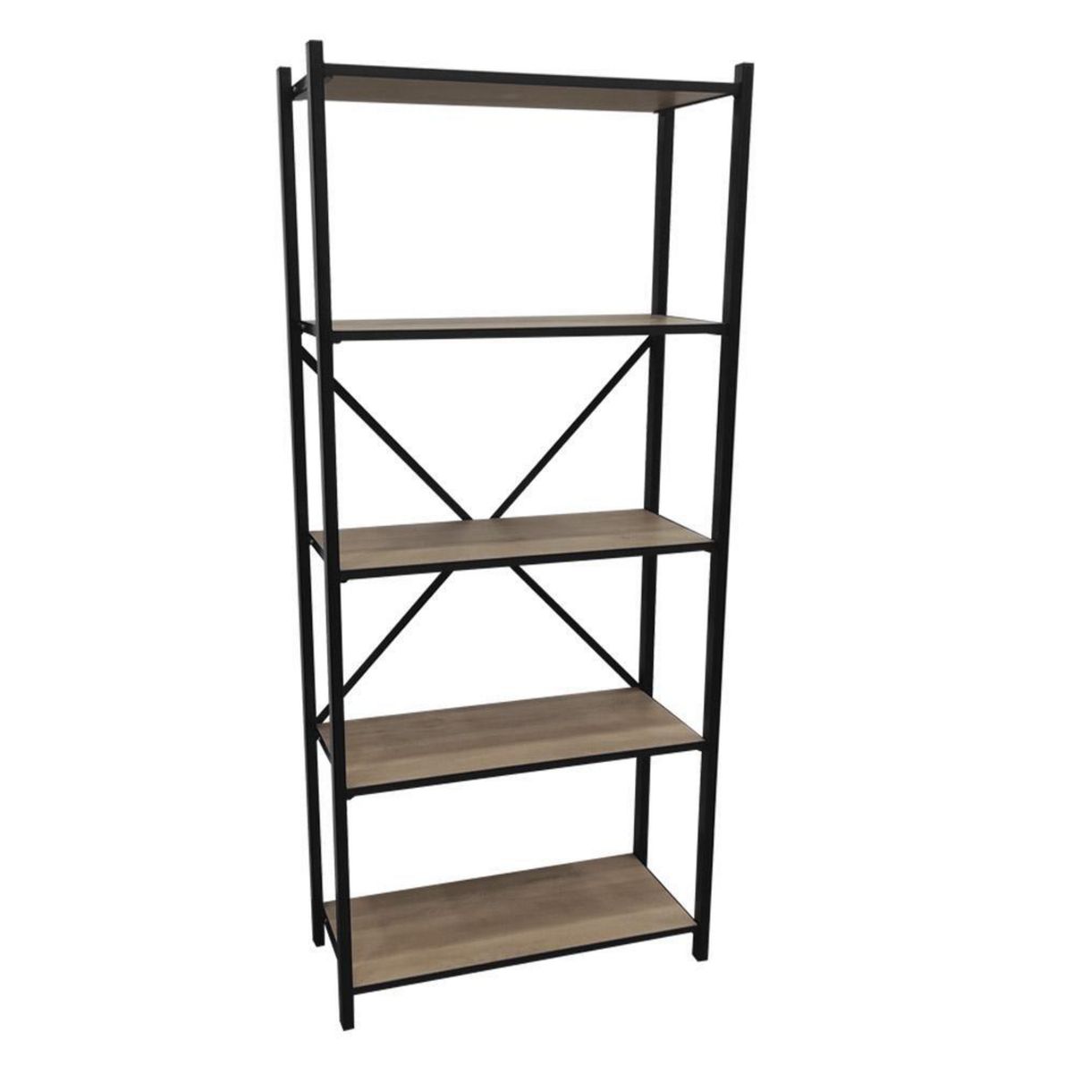 AGM - Estante Acero 5 Nivel(es) 30x10.5x150 cm Negro/Jerez