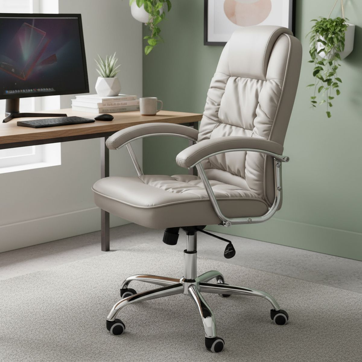 IDETEX - Silla Escritorio Work Beige