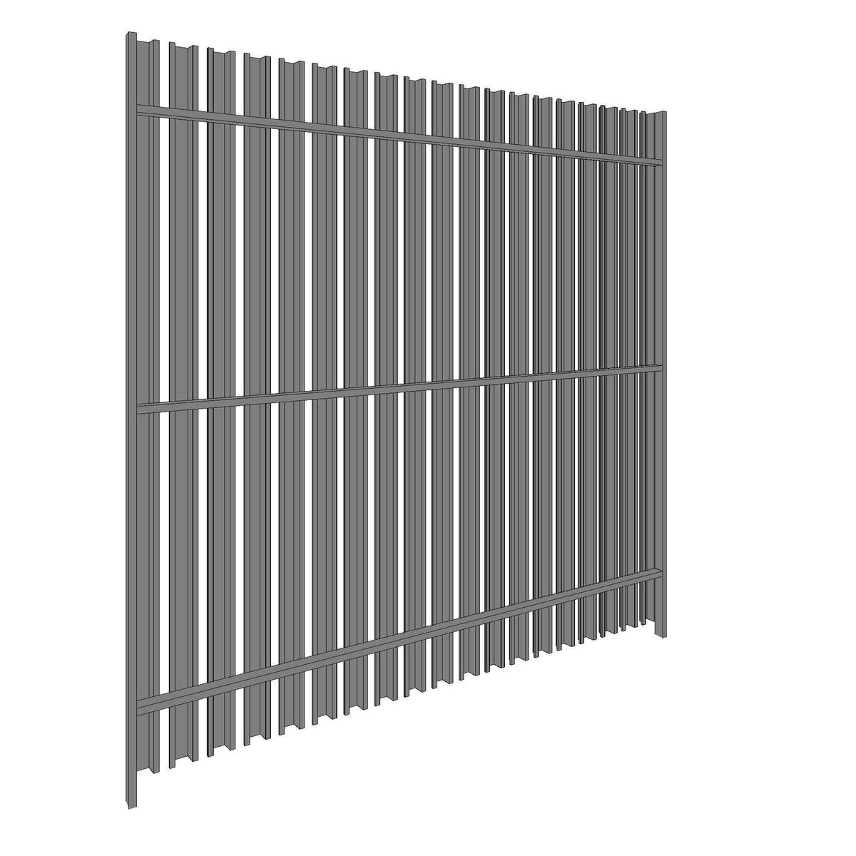 CINTAC - Reja Lista Acero 2x2 metros Negro
