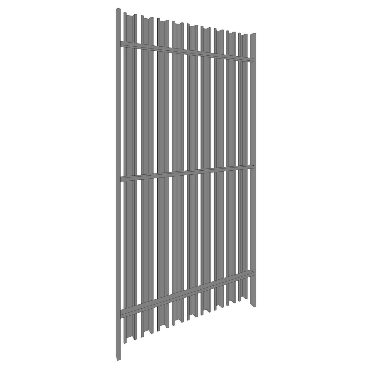 CINTAC - Reja Lista Acero 1x2 metros Negro