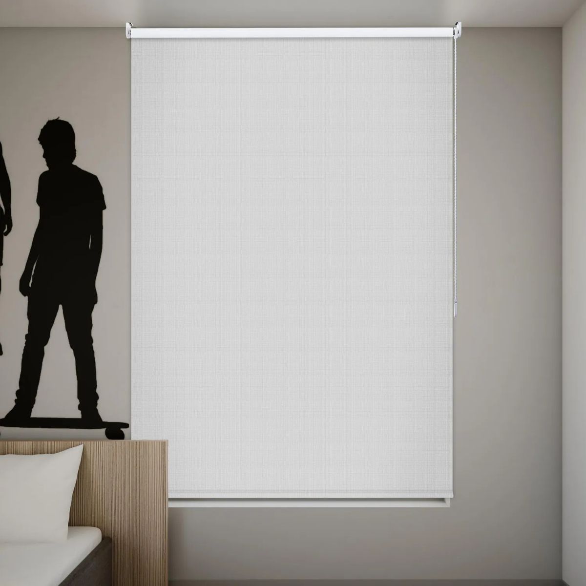 JUST HOME COLLECTION - Cortina Roller Black Out PVC Blanco