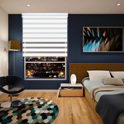 Imagen 2 del producto Cortina Roller Doble Blanco Blackout + Duo