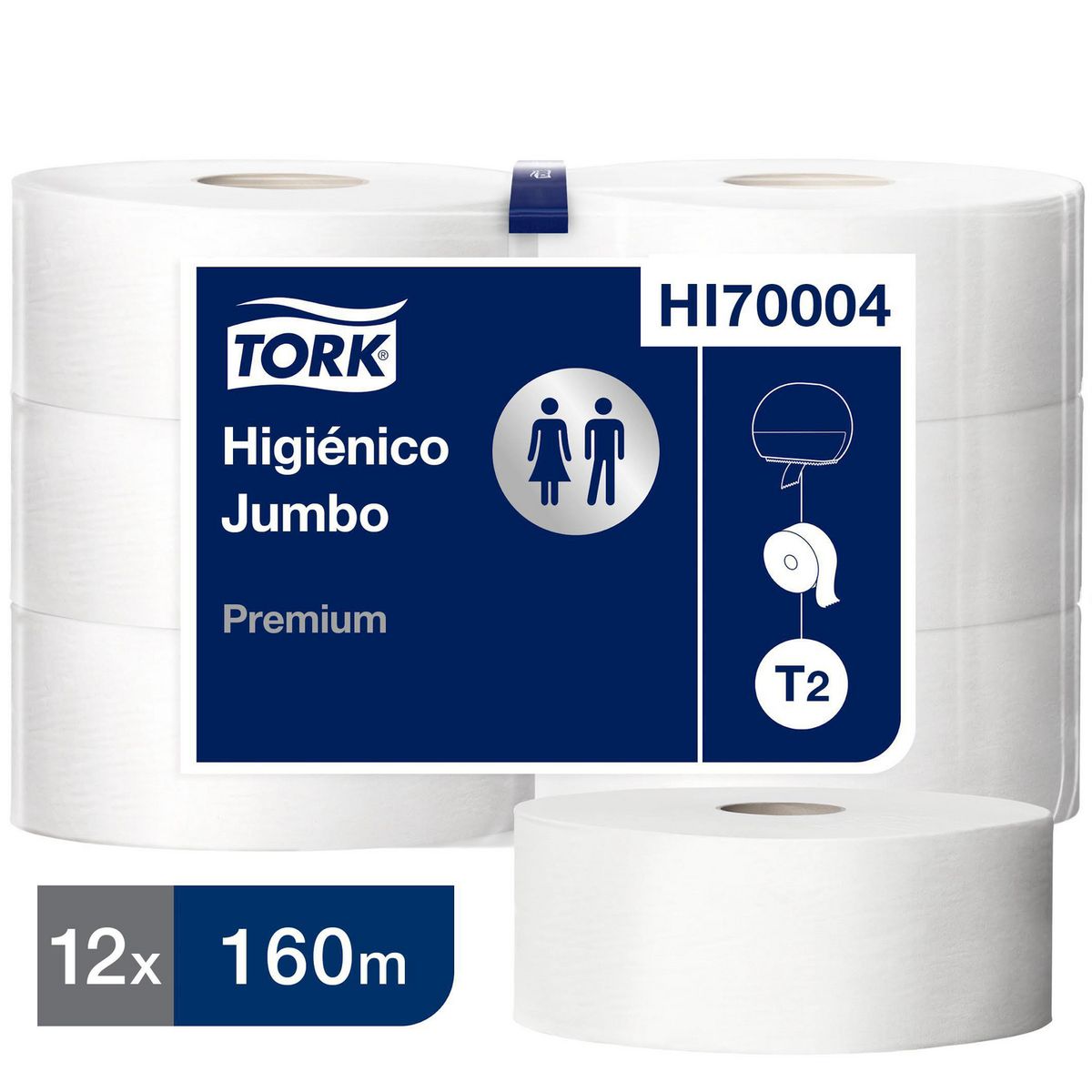 TORK - Papel higiénico Doble hoja 12 Rollos x 160 m