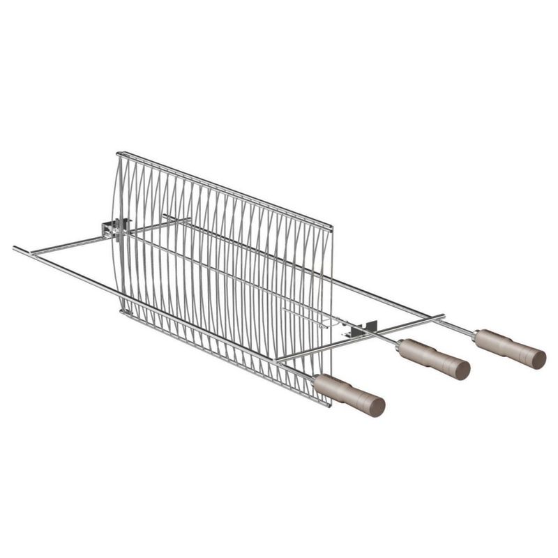 SOGA - Parrilla Giratoria 32x80 cm Acero Inoxidable