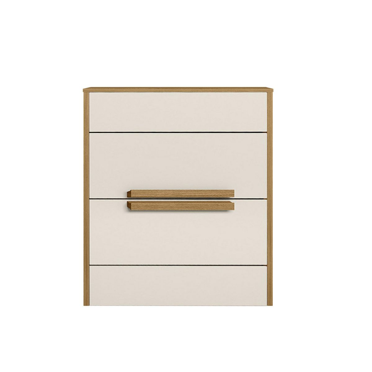 ALTAVISION - Velador 2 Cajón(es) Dhara 51x61x39 cm Café / blanco