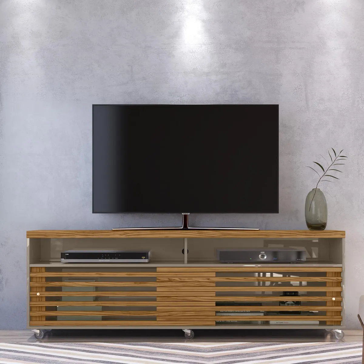 ALTAVISION - Rack 65 " Cross Natural 182x63x39 cm