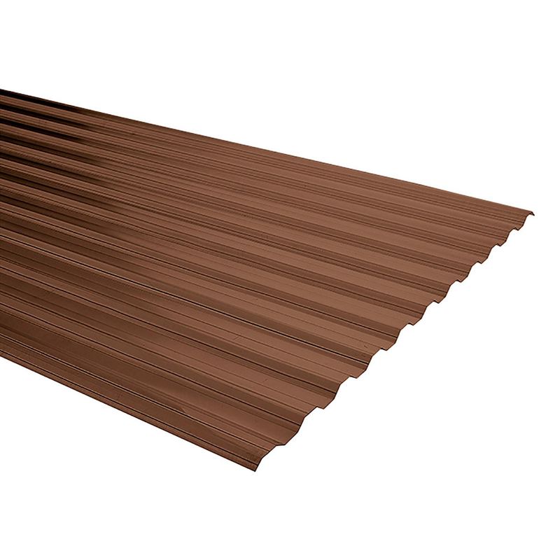 FEMOGLAS - Plancha Policarbonato Ondulada 0.7 mm 81x300 cm Bronce
