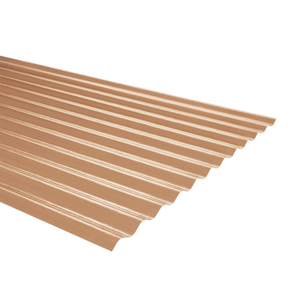 FEMOGLAS - Plancha Fibra de vidrio Ondulada 0.7 mm 85x300 cm Bronce