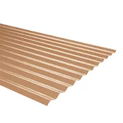 FEMOGLAS - Plancha Fibra de vidrio Ondulada 0.7 mm 85x300 cm Bronce
