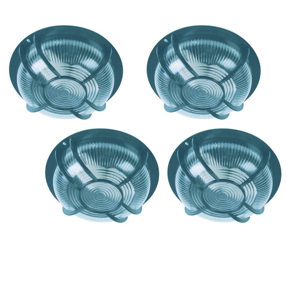 CONCEPT - Pack 4 Plafones Plástico Negro