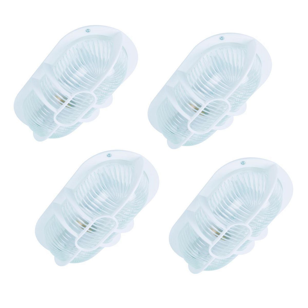 CONCEPT - Pack 4 Plafones Plástico Blanco