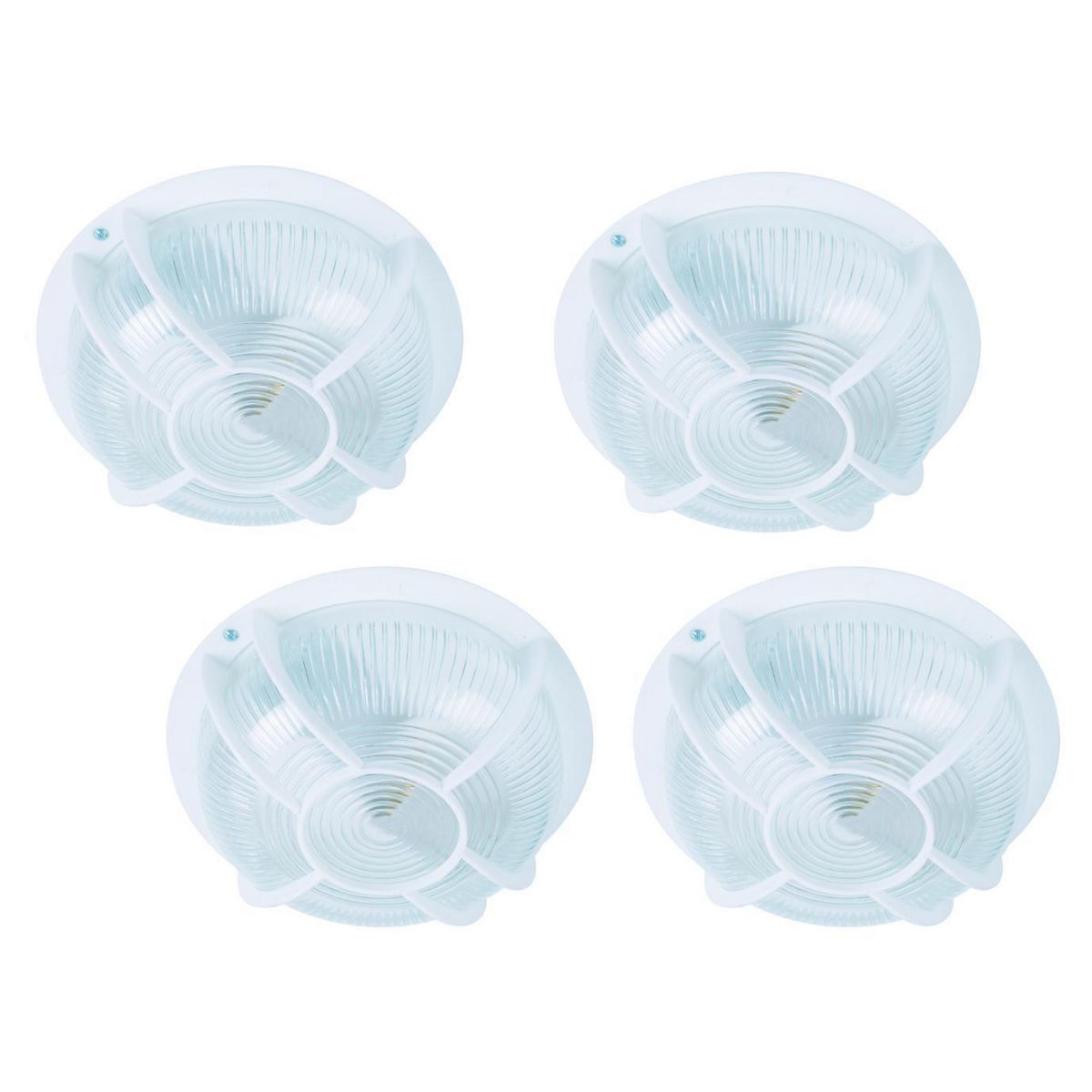 CONCEPT - Pack 4 Plafones Plástico Blanco