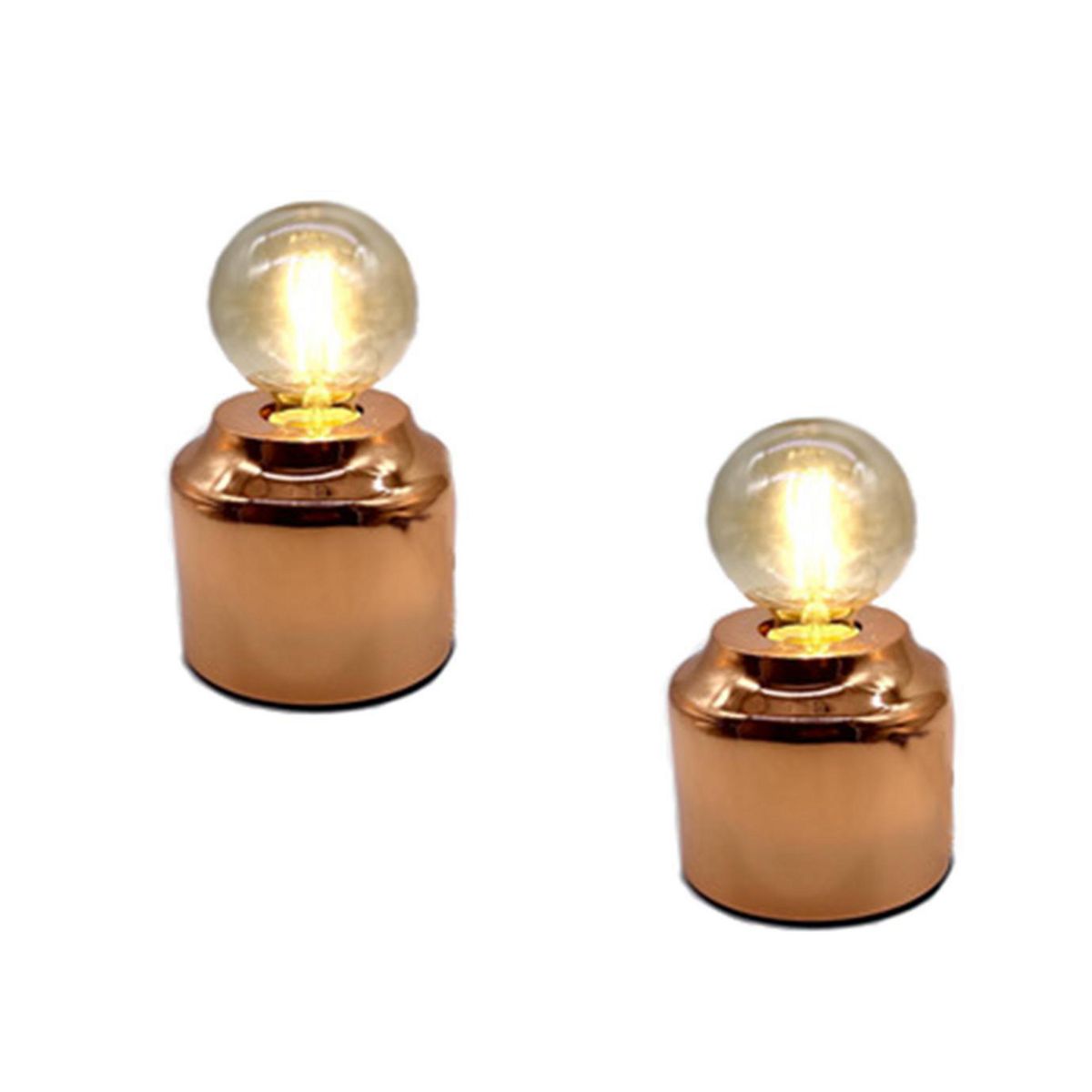 CONCEPT - Pack de 2 Lámparas de Sobremesa 2XTL2021 Naranjo 12x11