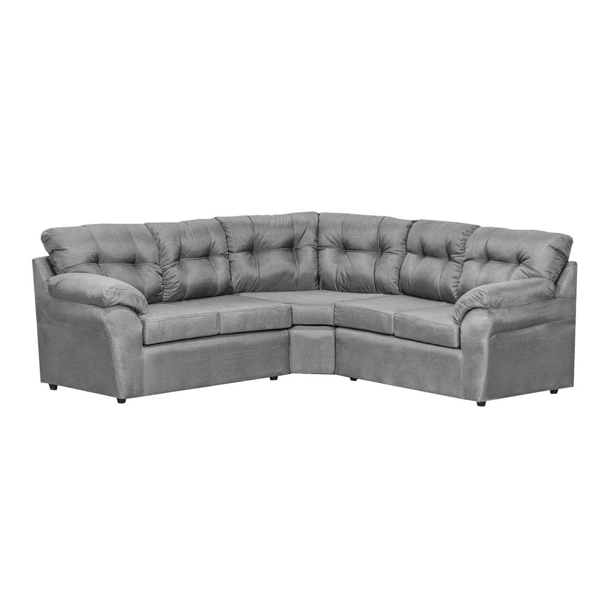 DECOOUTLET - Sofá Seccional 5 cuerpos Polonia 190x90x180 cm Gris