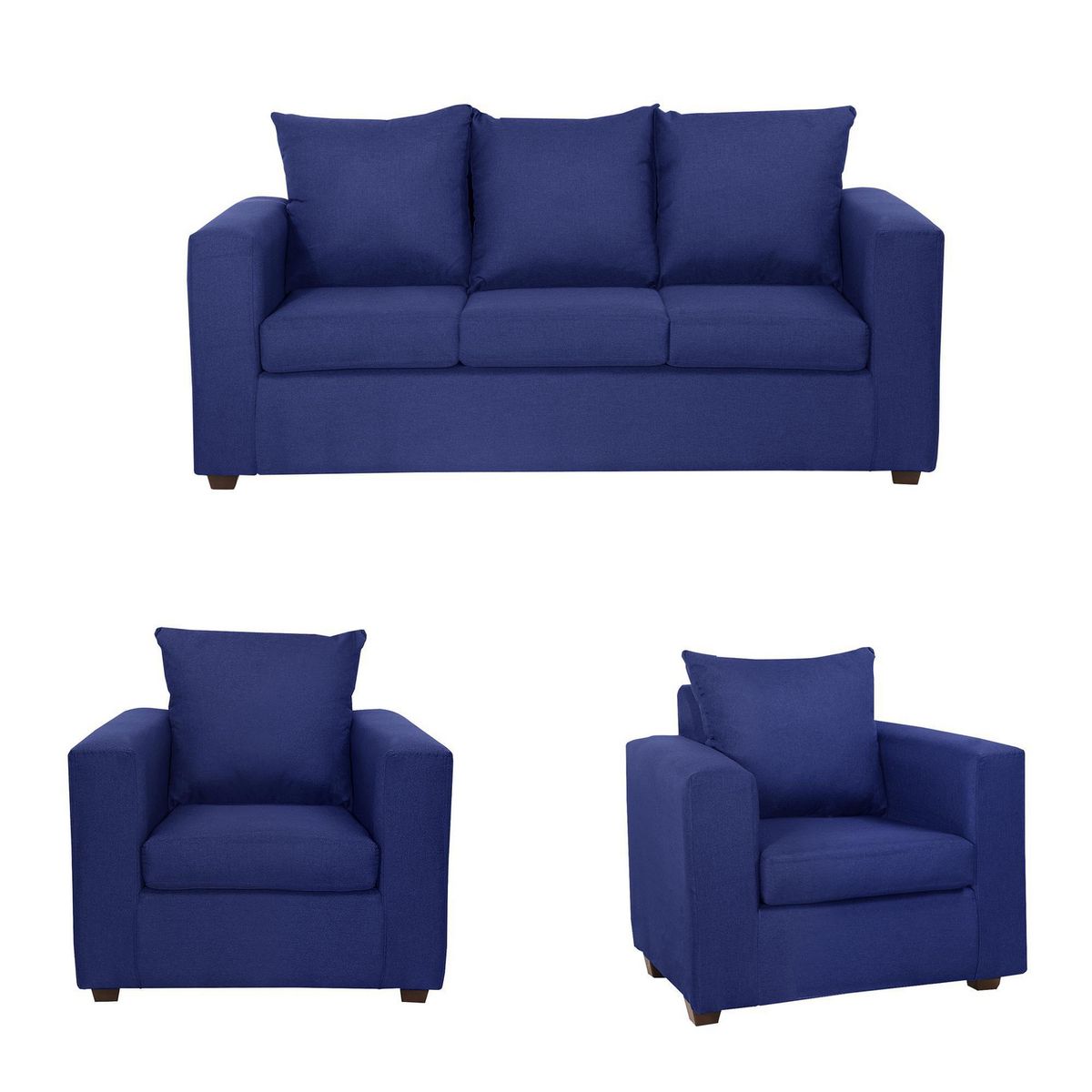 DECOOUTLET - Living 4 cuerpos Turin 80x94x186 cm Azul