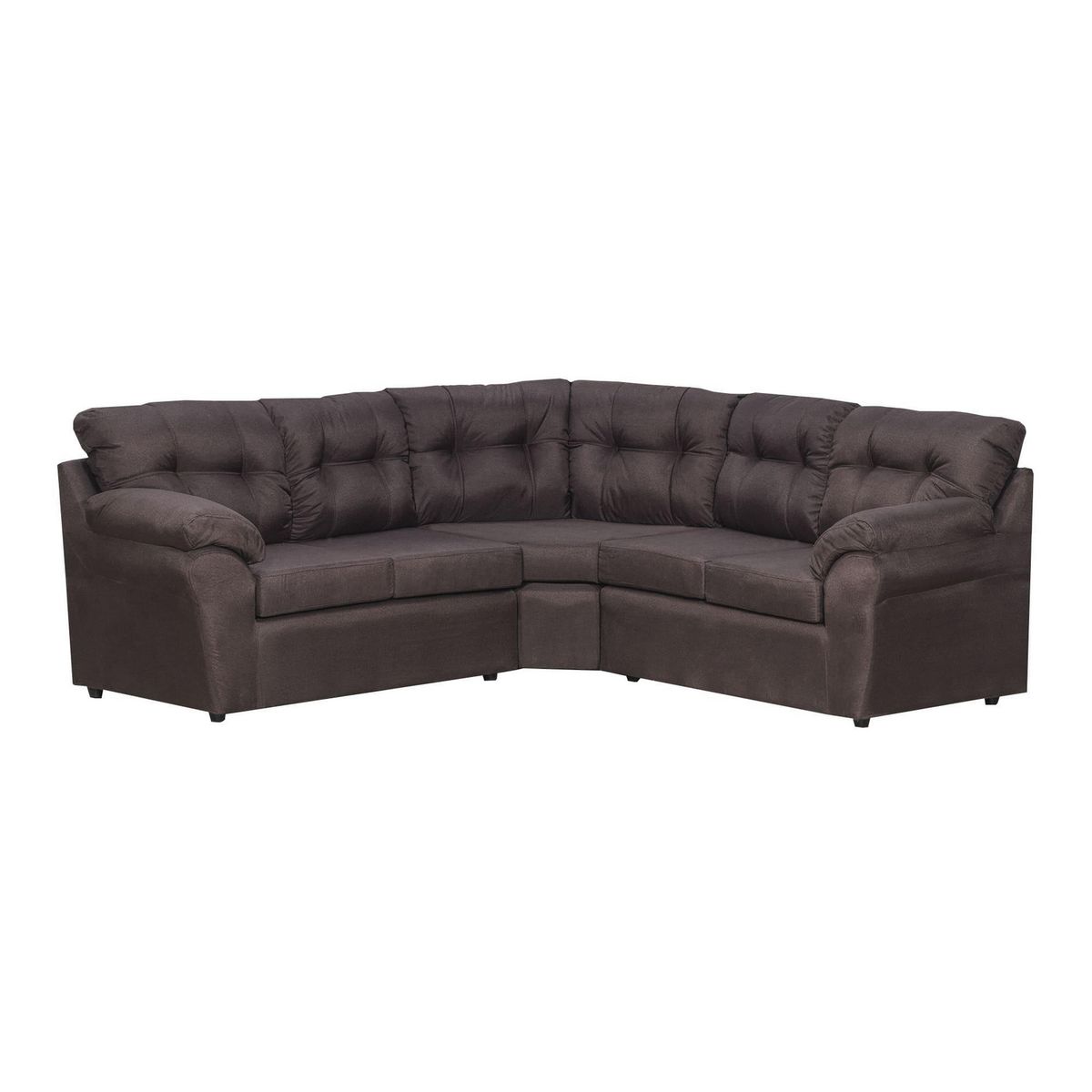 DECOOUTLET - Sofá Seccional 5 cuerpos Polonia 190x90x180 cm Chocolate