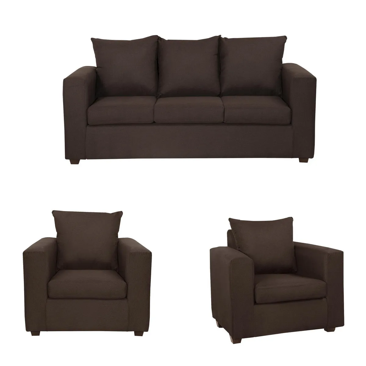 DECOOUTLET - Living 3 cuerpos Turin 80x94x186 cm Azul