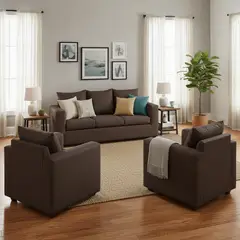 DECOOUTLET - Living 3 cuerpos Turin 80x94x186 cm Azul