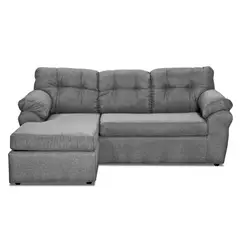 DECOOUTLET - Sofá Modular 4 cuerpos Polonia 150x90x183 cm Gris medio