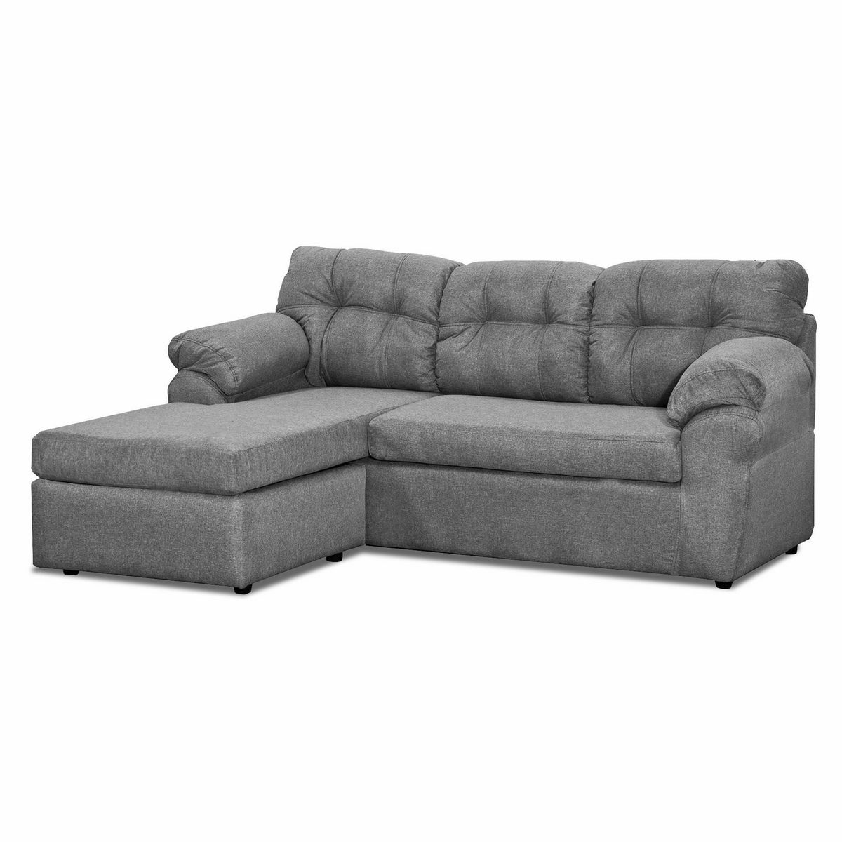 DECOOUTLET - Sofá Modular 4 cuerpos Polonia 150x90x183 cm Gris medio