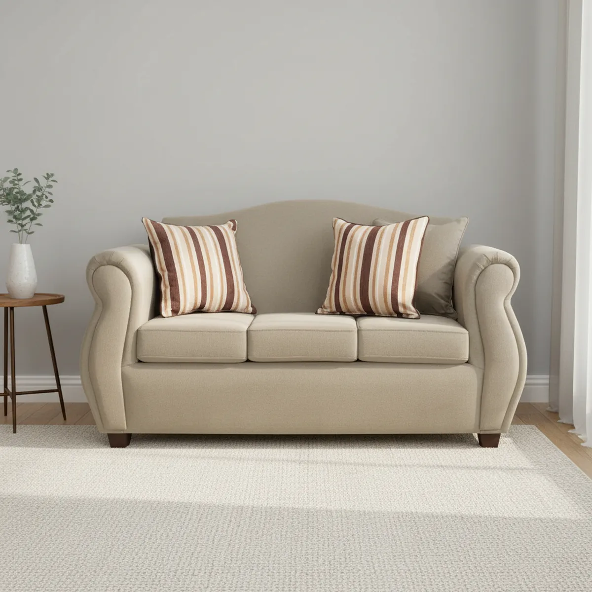 DECOOUTLET - Sofá 3 cuerpos Cancun 83x93x157 cm Beige