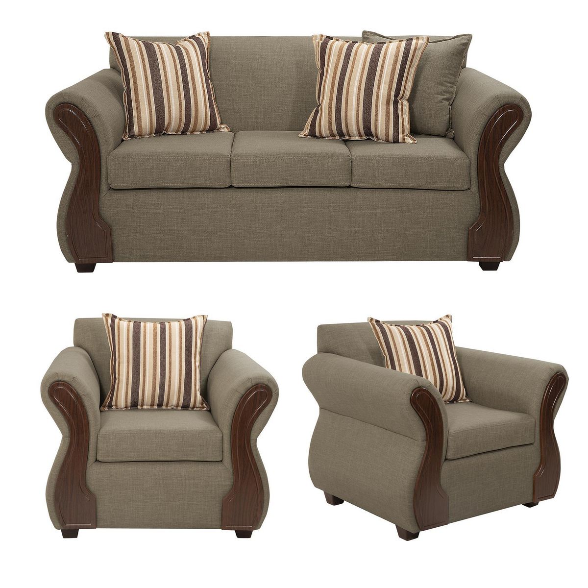 DECOOUTLET - Living 3 cuerpos Tarento 89x90x180 cm Beige