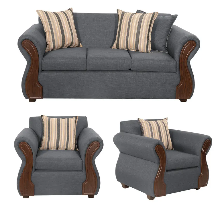 DECOOUTLET Living 4 cuerpos Tarento 89x90x180 cm Gris