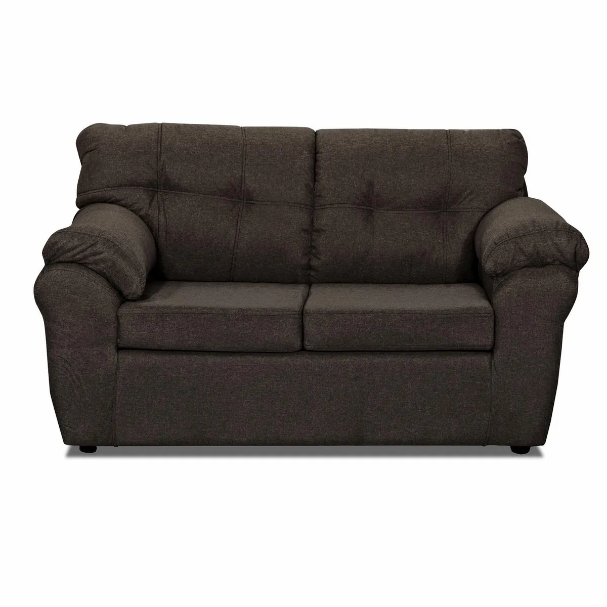 DECOOUTLET - Sofá 2 cuerpos Polonia 75x90x130 cm Chocolate