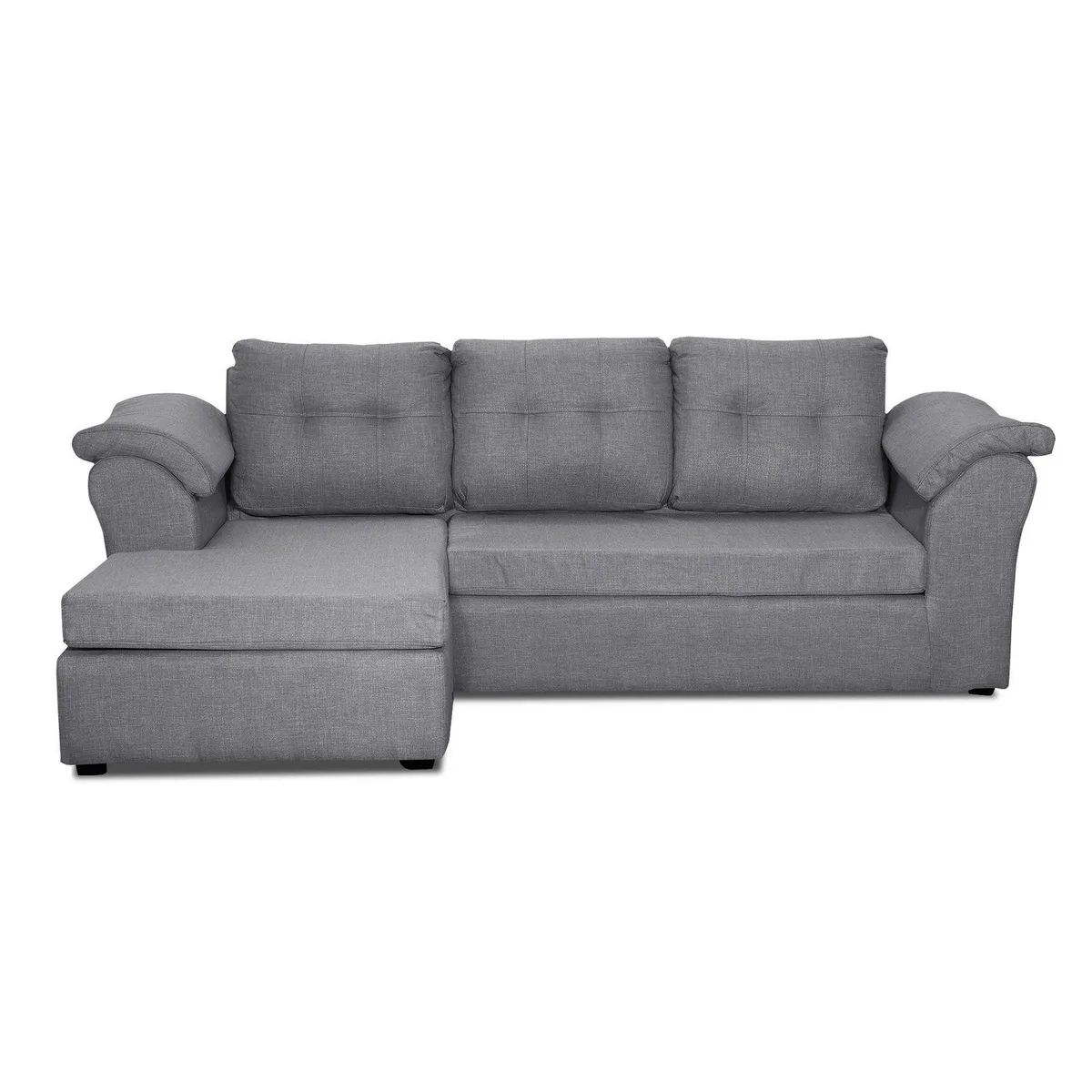 DECOOUTLET - Sofá Modular 4 cuerpos Laos 203x82x150 cm Gris