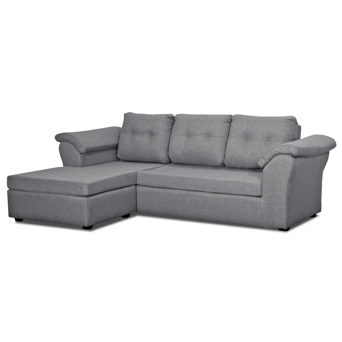 DECOOUTLET - Sofá Modular 4 cuerpos Laos 203x82x150 cm Gris