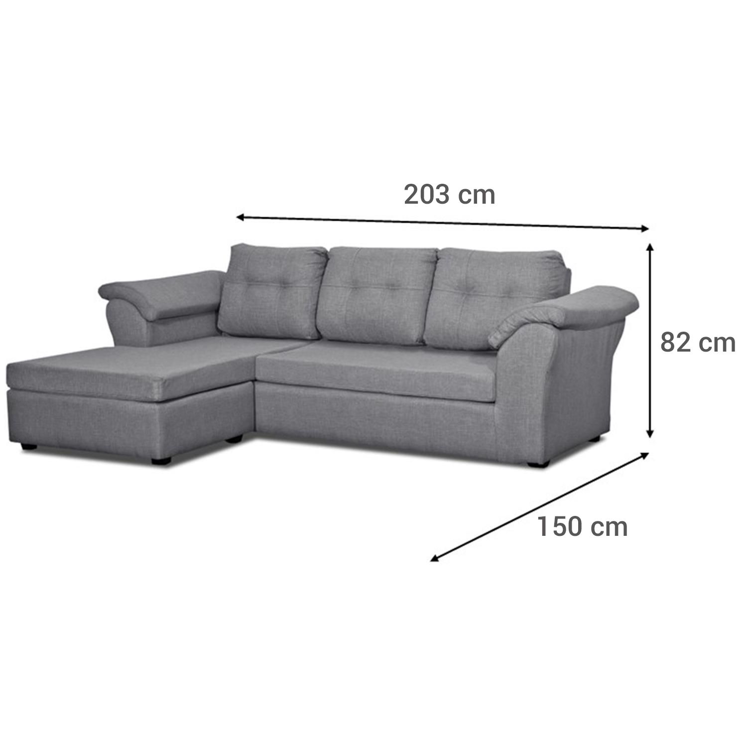 DECOOUTLET Sofá Seccional Modular 4 Cuerpos Laos 203X82X150 Cm