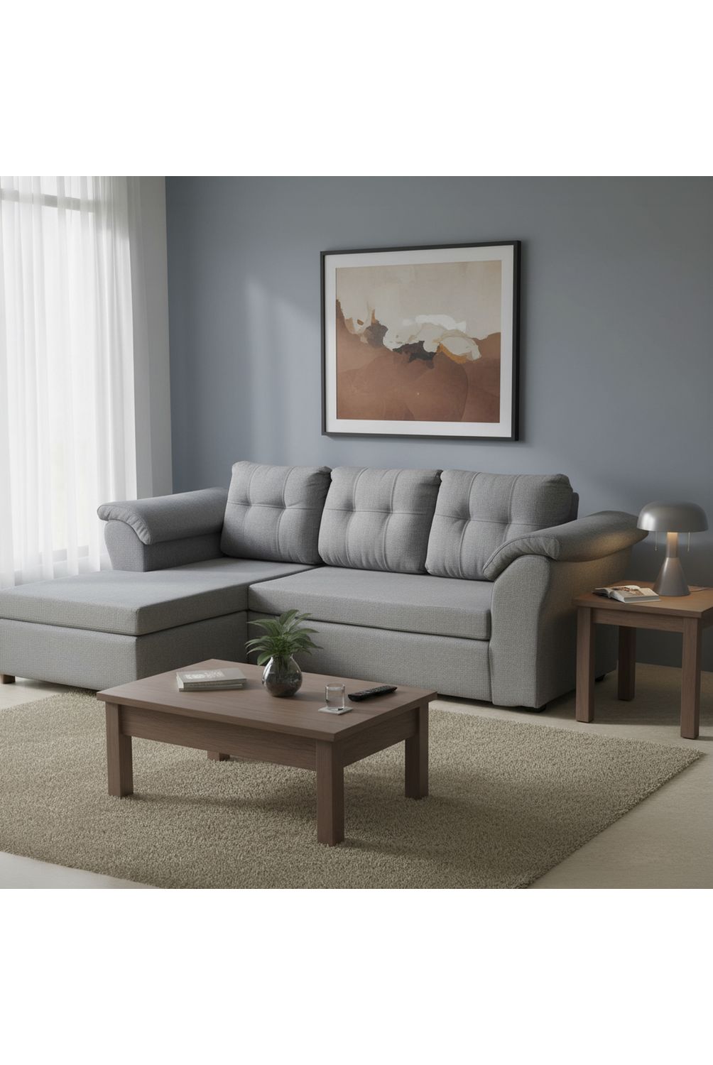 DECOOUTLET Sofá Seccional Modular 4 Cuerpos Laos 203X82X150 Cm