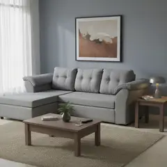 DECOOUTLET - Sofá Modular 4 cuerpos Laos 203x82x150 cm Gris