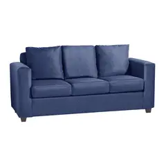 DECOOUTLET - Sofá 3 cuerpos Turin 80x87x186 cm Azul