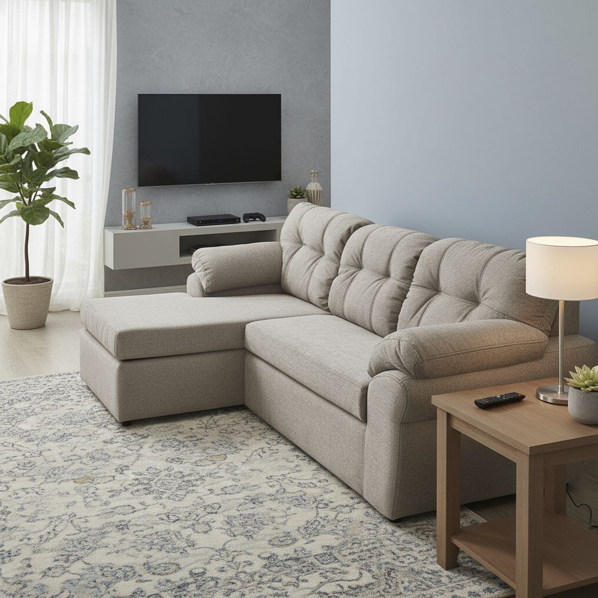 Sofá Modular 4 cuerpos Polonia 150x90x183 cm Beige, marca DECOOUTLET - Foto Principal