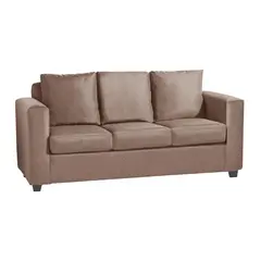 DECOOUTLET - Sofá 3 cuerpos Turin 80x87x186 cm Beige