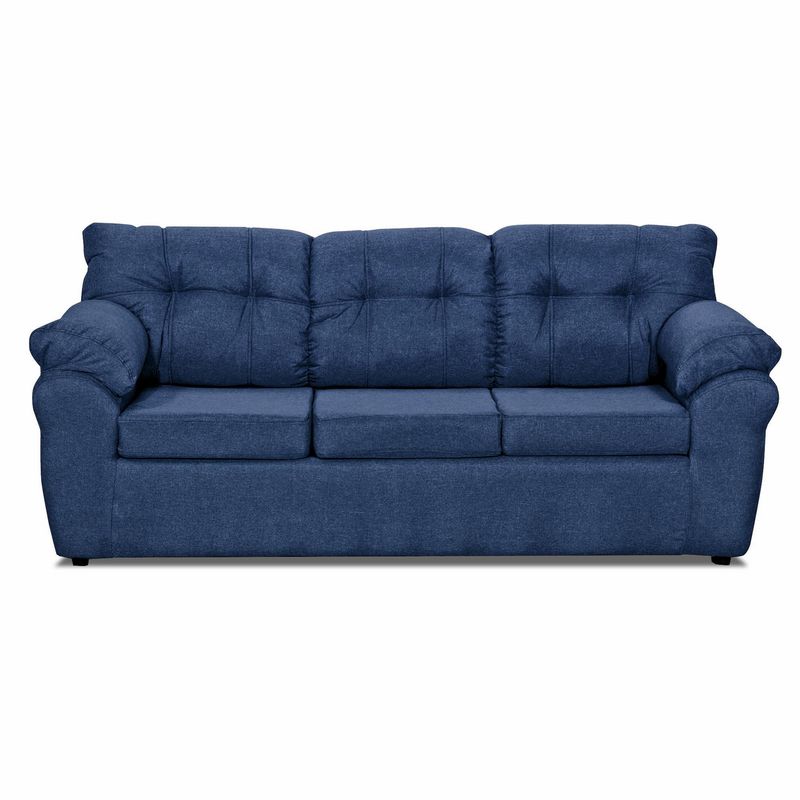 DECOOUTLET - Sofá 3 cuerpos Polonia 75x90x183 cm Azul