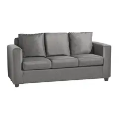 DECOOUTLET - Sofá 3 cuerpos Turin 80x87x186 cm Gris claro