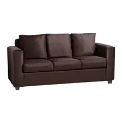DECOOUTLET - Sofá 3 cuerpos Turin 80x87x186 cm Chocolate