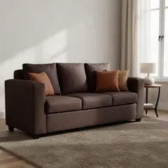 DECOOUTLET - Sofá 3 cuerpos Turin 80x87x186 cm Chocolate