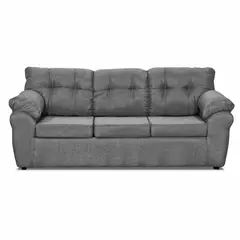 DECOOUTLET - Sofá 3 cuerpos Polonia 75x90x183 cm Gris medio