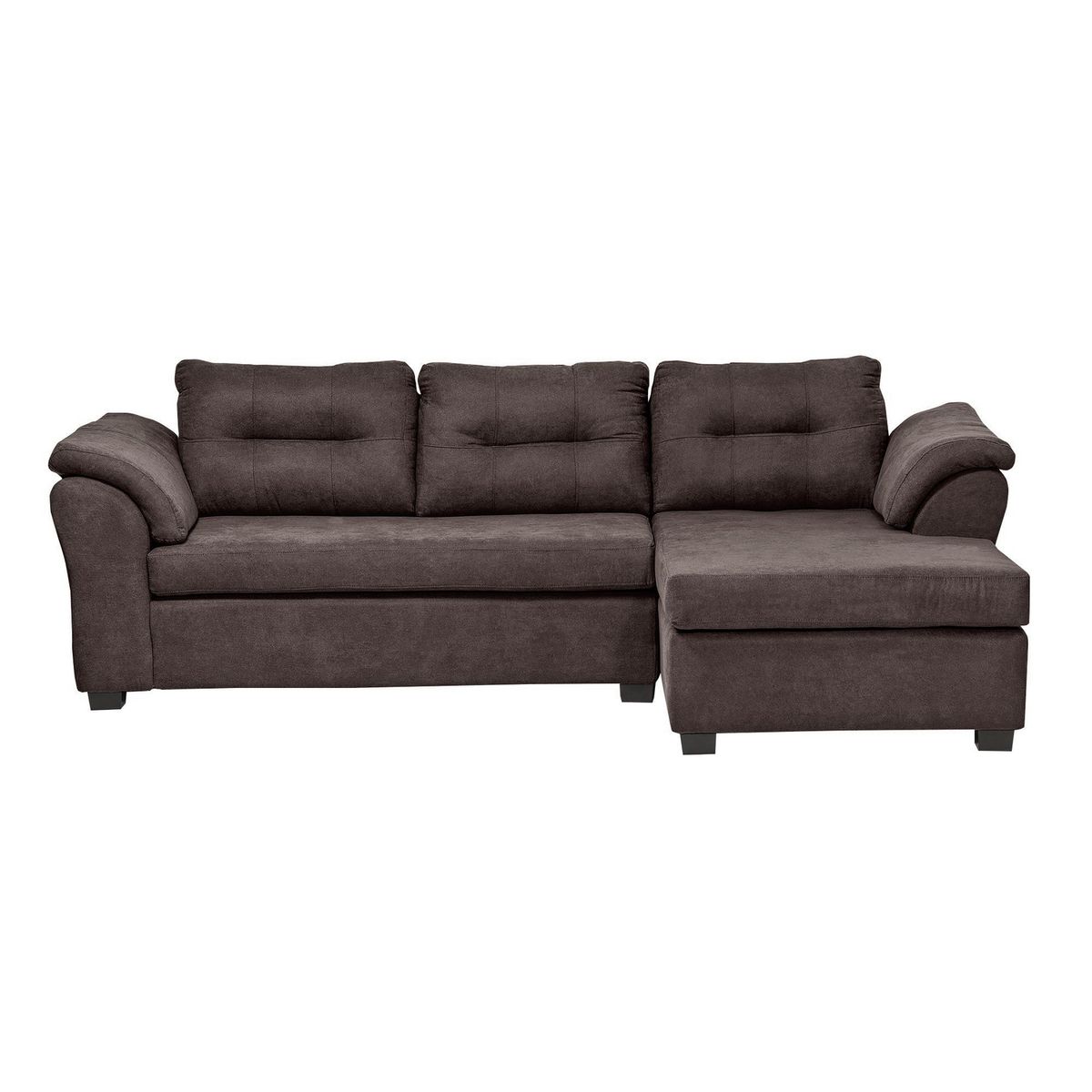 DECOOUTLET - Sofá Seccional 3 cuerpos Laos 160x90x265 cm Chocolate