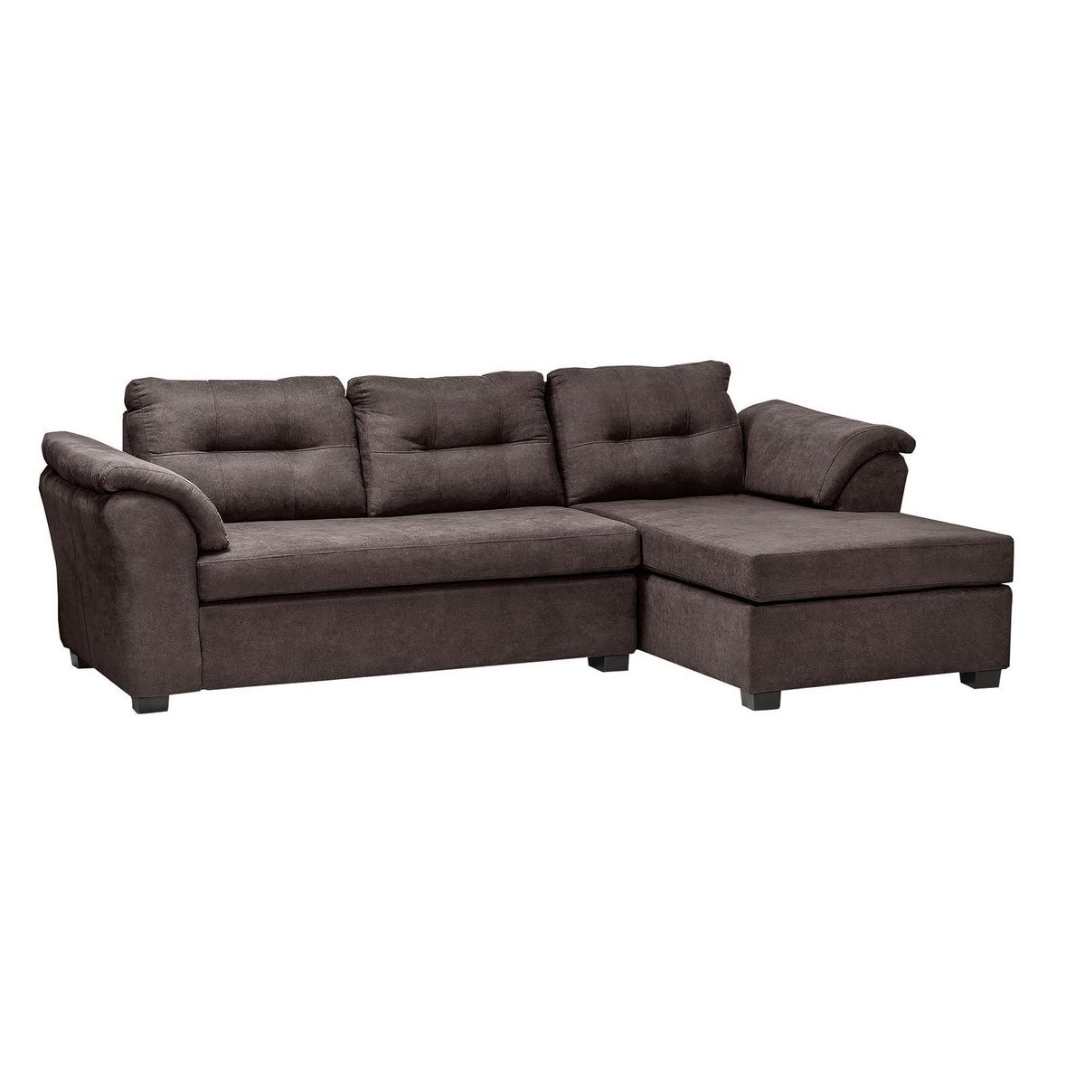 DECOOUTLET - Sofá Seccional 3 cuerpos Laos 160x90x265 cm Chocolate