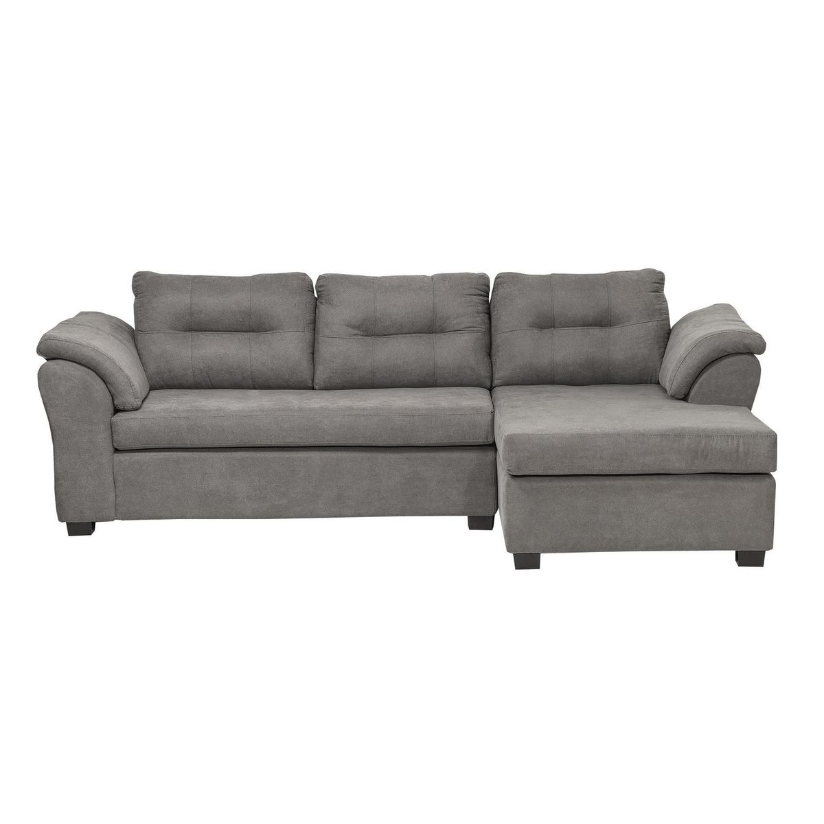 DECOOUTLET - Sofá Seccional 3 cuerpos Laos 160x90x265 cm Gris claro