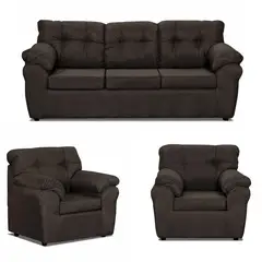 DECOOUTLET - Living 4 cuerpos Polonia 75x90x183 cm Chocolate