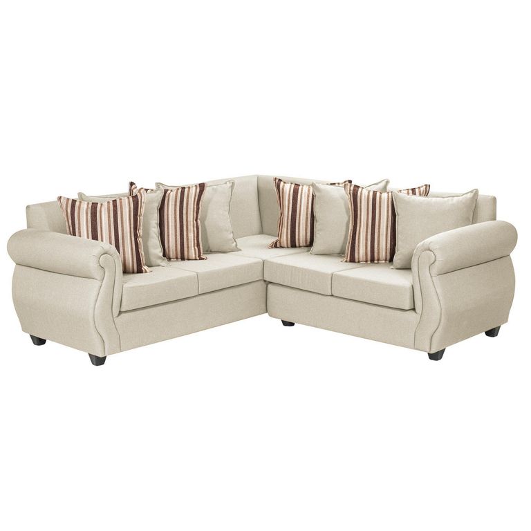 DECOOUTLET Sofá Seccional 5 cuerpos Milan 203x75x200 cm Beige