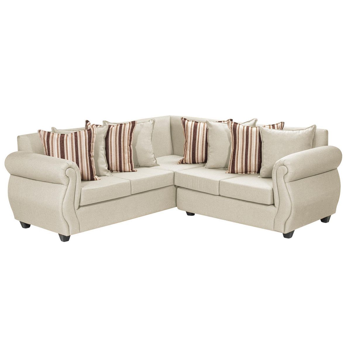 DECOOUTLET - Sofá Seccional 5 cuerpos Milan 203x75x200 cm Beige