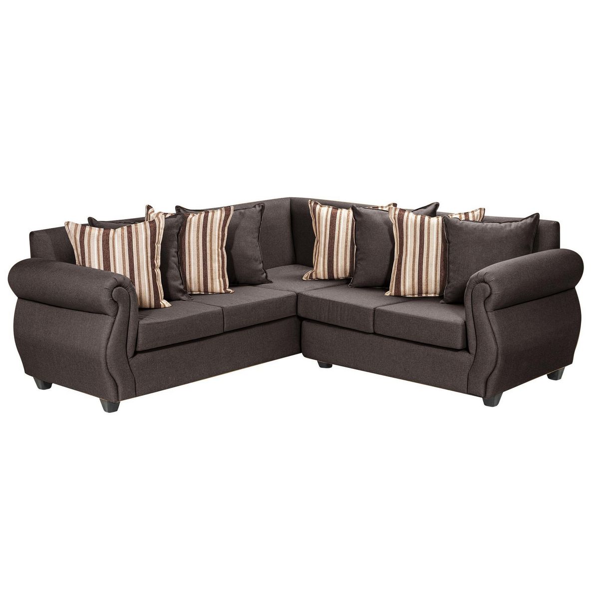 DECOOUTLET - Sofá Seccional 5 cuerpos Milan 203x75x200 cm Chocolate